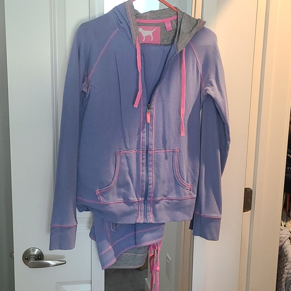 Victoria secrets pink hoodie sweatsuit